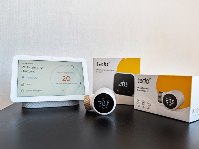 tado° und Google Nest Hub via Matter verbunden