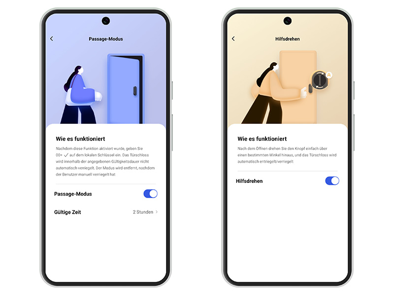 Aqara Smart Lock U200 - Passage-Modus und Hilfsdrehen